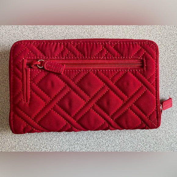 Vera Bradley Red Quilted Fabric Wallet - Picture 3 of 8